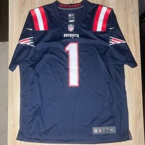 Cam Newton New England Patriots Nike On Field Navy Home Jersey Large